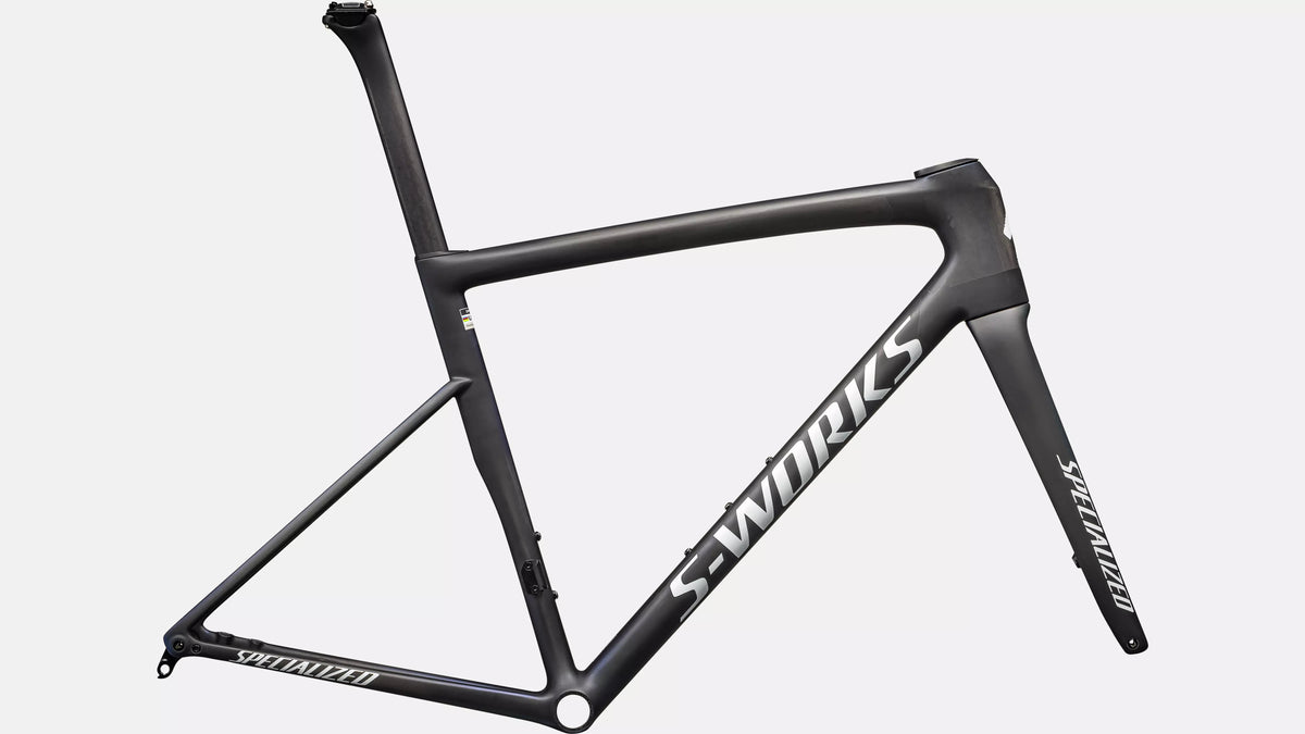 S-Works Tarmac SL8 Cuadro Carretera Specialized 2025 Satin Carbon/Cynan Blue/Silver-Blue Pearl/Metallic White Silver #2