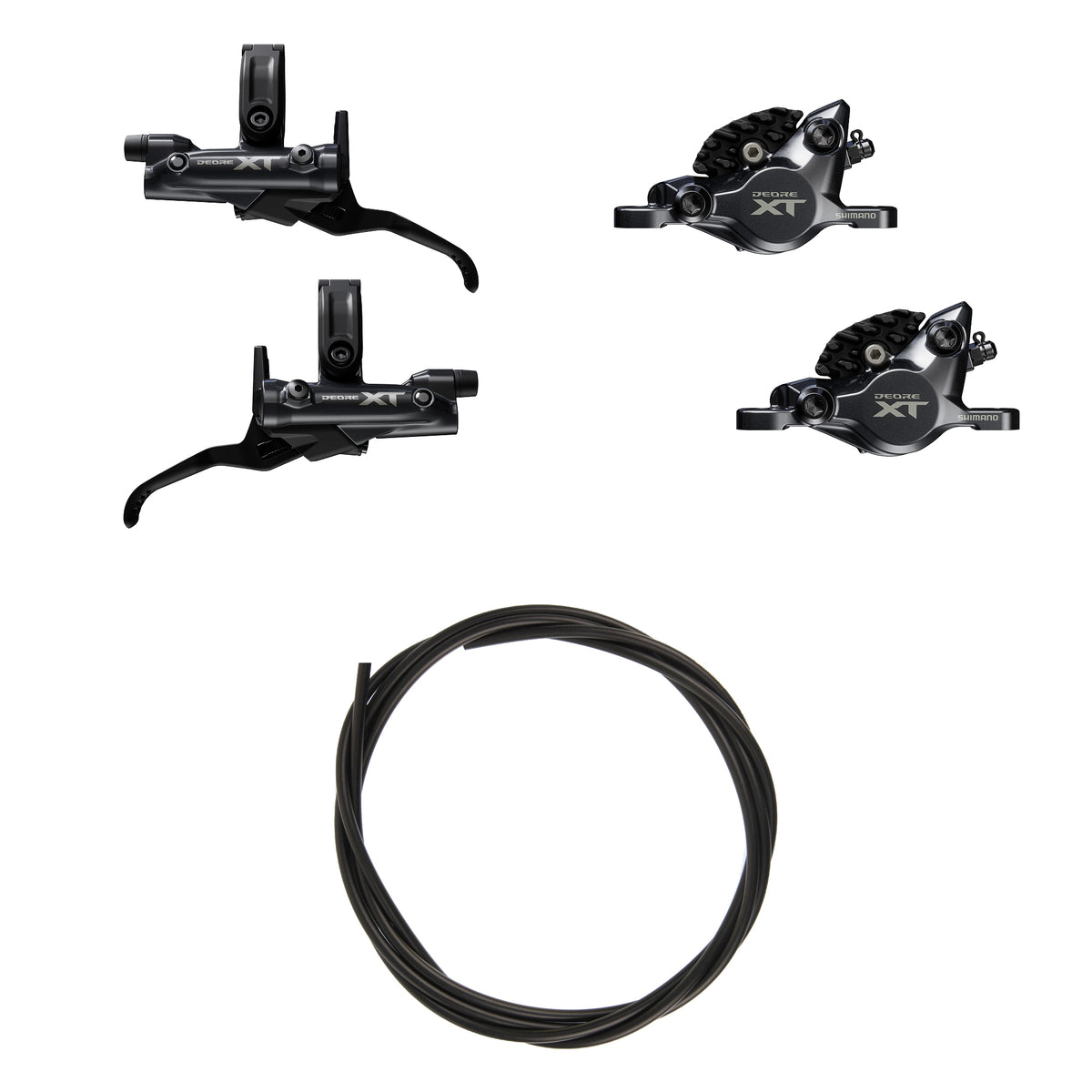 Kit Upgrade Freno Shimano Deore XT BR-M8200/BL-M8200 Metal Con Aletas Sin Adaptador Latiguillo 1000/1700mm Negro #3
