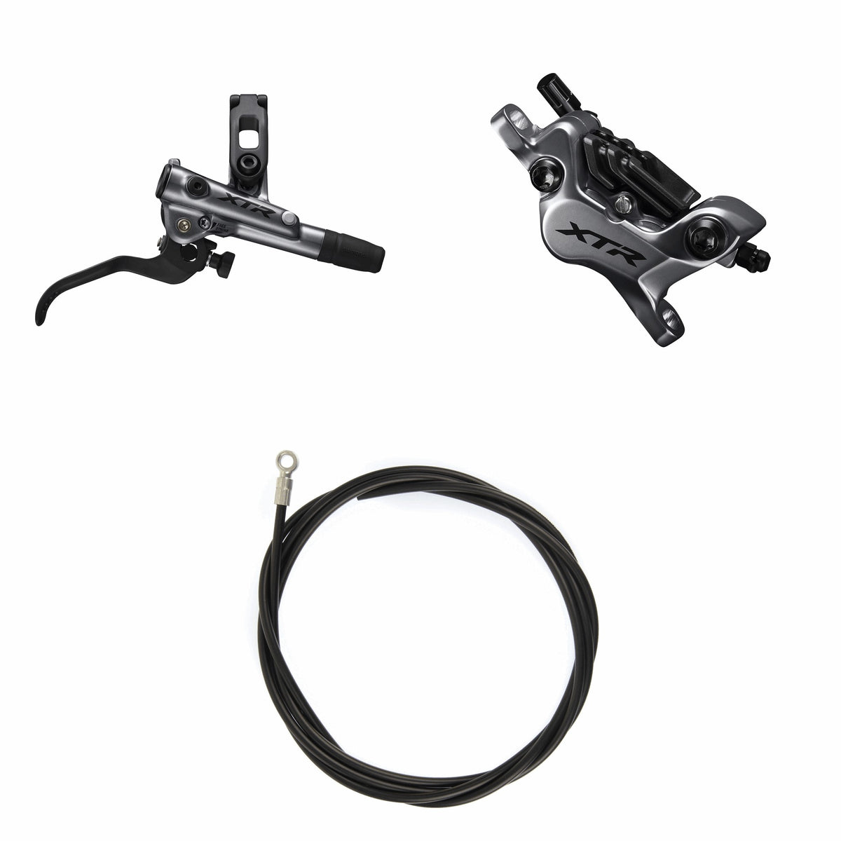 Kit Freno Disco Hidráulico Shimano XTR BR-M9120/BL-M9120 Trasero/Derecho Metal Aletas Sin Adaptador Latiguillo 1700mm Negro #2