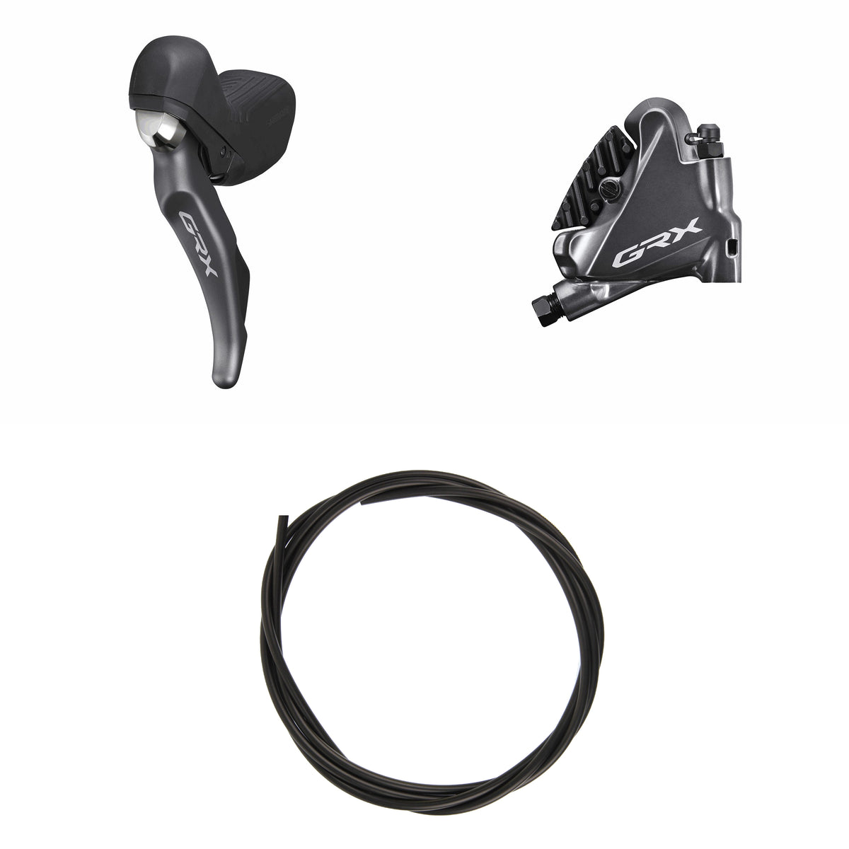 Kit Freno Disco Hidráulico Shimano GRX BR-RX810/ST-RX810 Delantero/Izquierdo Resina Aletas Adaptador 160mm Latiguillo 1000mm Negro #2