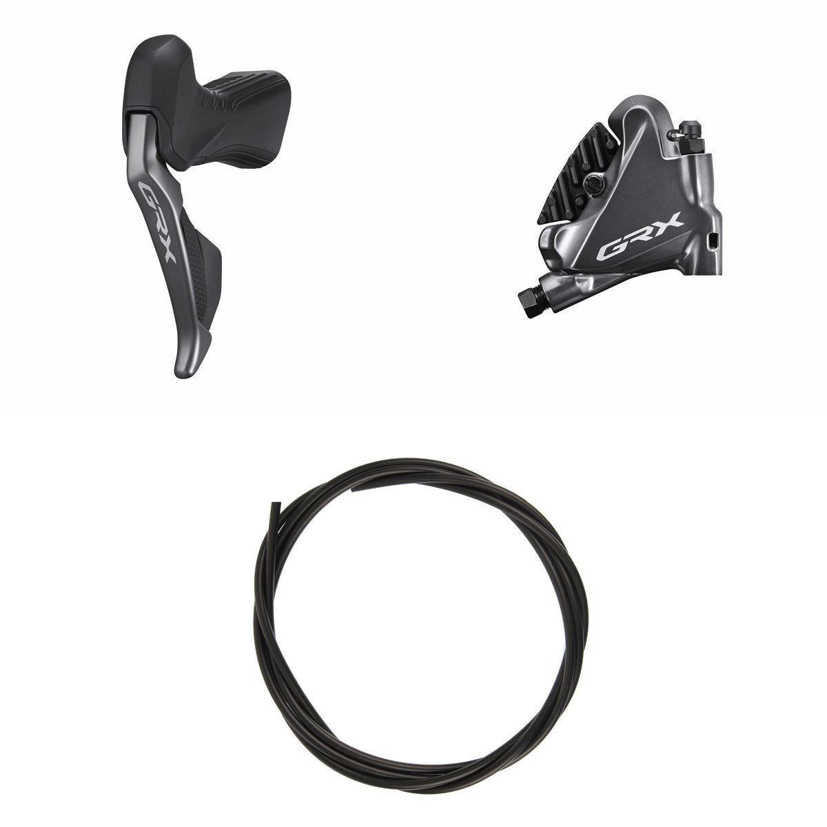 Kit Freno Disco Hidráulico Shimano GRX BR-RX810/ST-RX815 Delantero/Izquierdo Resina Aletas Adaptador 160mm Latiguillo 1000mm Negro #2