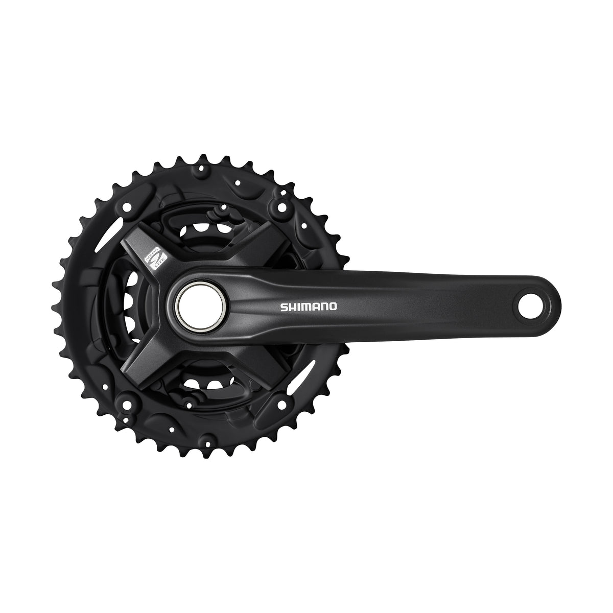 Juego Bielas Shimano FC-MT210-3 Crankset 9v 40/30/22d Sin CG Negro #2