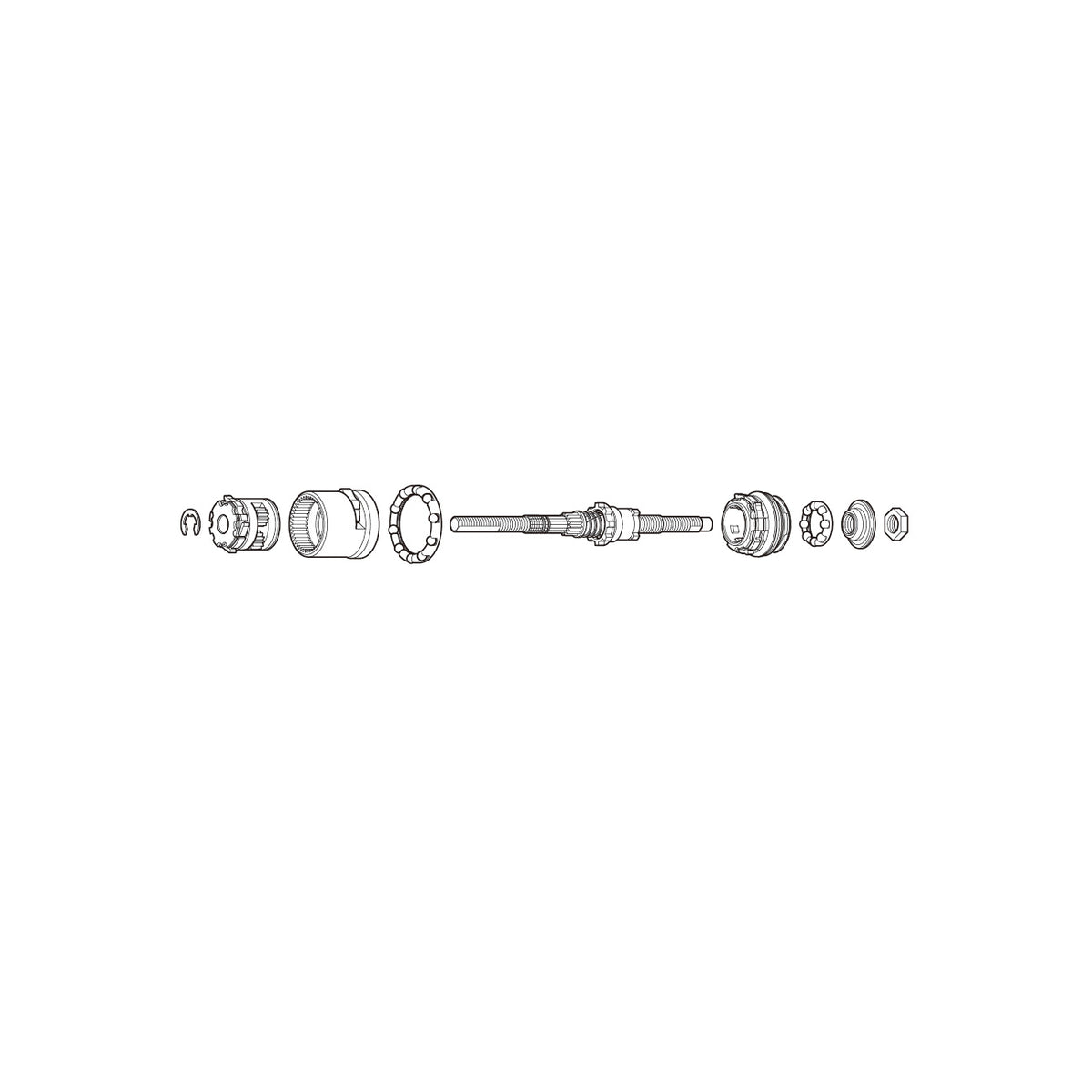 Conjunto Interno Shimano SG-3R40 176.8mm Plata #2