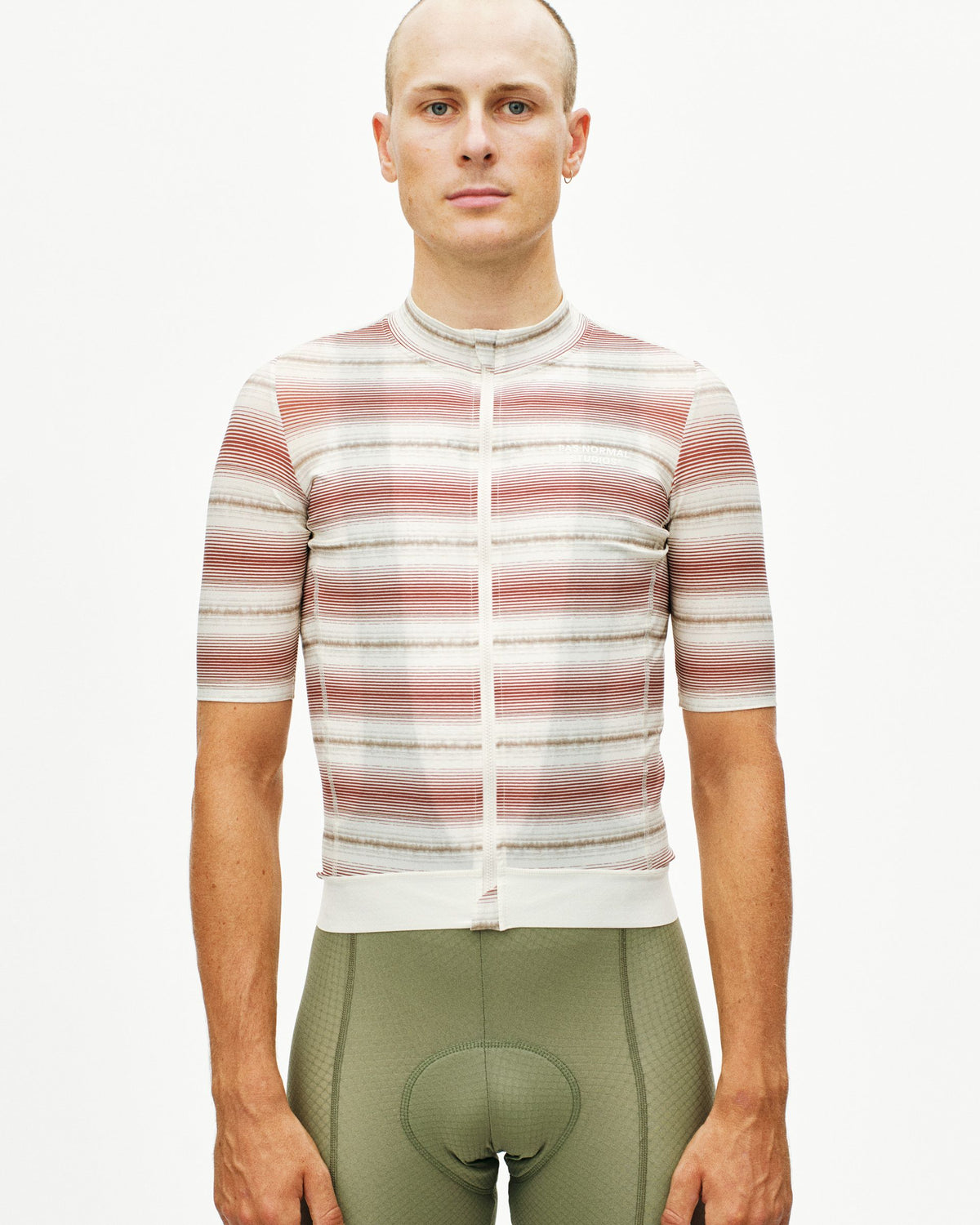 Maillot Manga Corta Pas Normal Studios Essential Hombre Off White Stripe #3