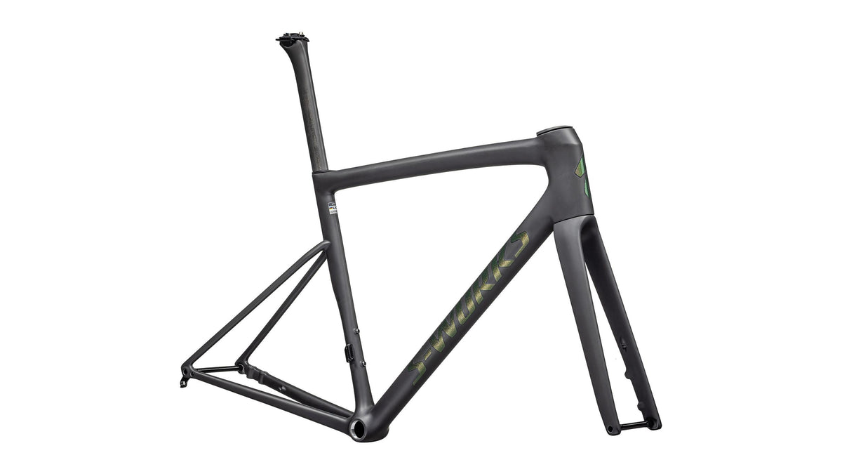S-Works Tarmac SL8 RTP Cuadro Carretera Specialized 2025 Satin Carbon Rtp/Silver To Green Pearl