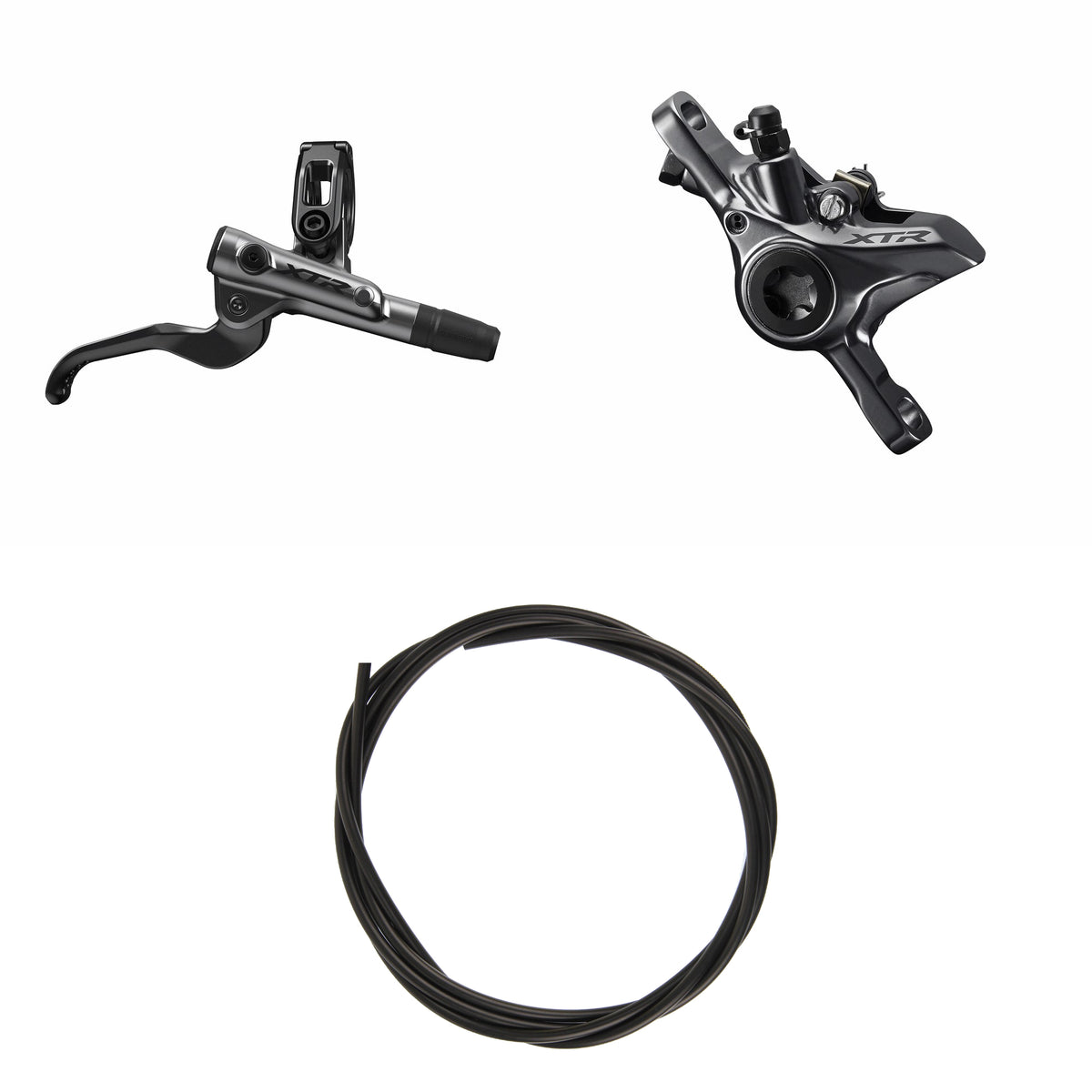 Kit Freno Disco Hidráulico Shimano XTR BR-M9100/BL-M9100 Trasero/Derecho Resina Sin Aletas/Adaptador Latiguillo 1700mm Negro #2
