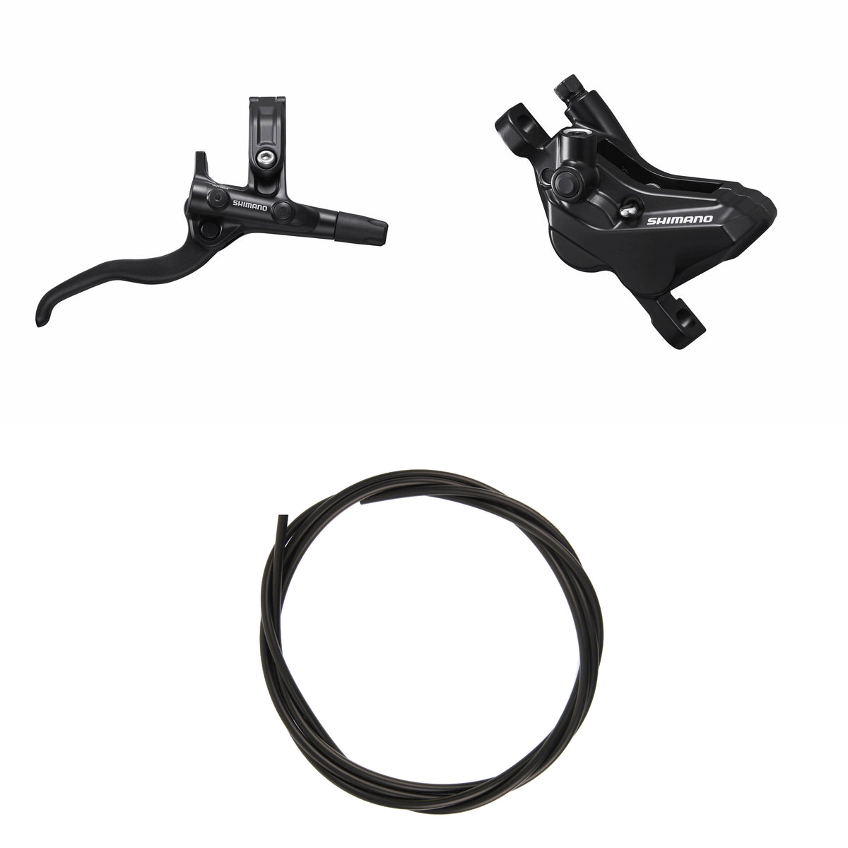 Kit Freno Disco Hidráulico Shimano Deore BR-MT420/BL-M4100 Trasero/Derecho Resina Sin Aletas/Adaptador Latiguillo 1700mm Negro #2