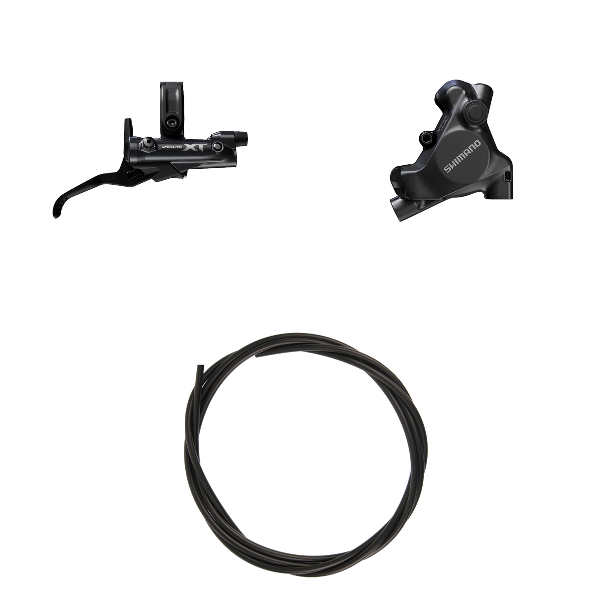 Kit Freno Disco Hidráulico Shimano Deore XT BR-MT805/BL-M8200 Trasero/Derecho Resina Sin Aletas/Adaptador Latiguillo 1700mm Negro #2