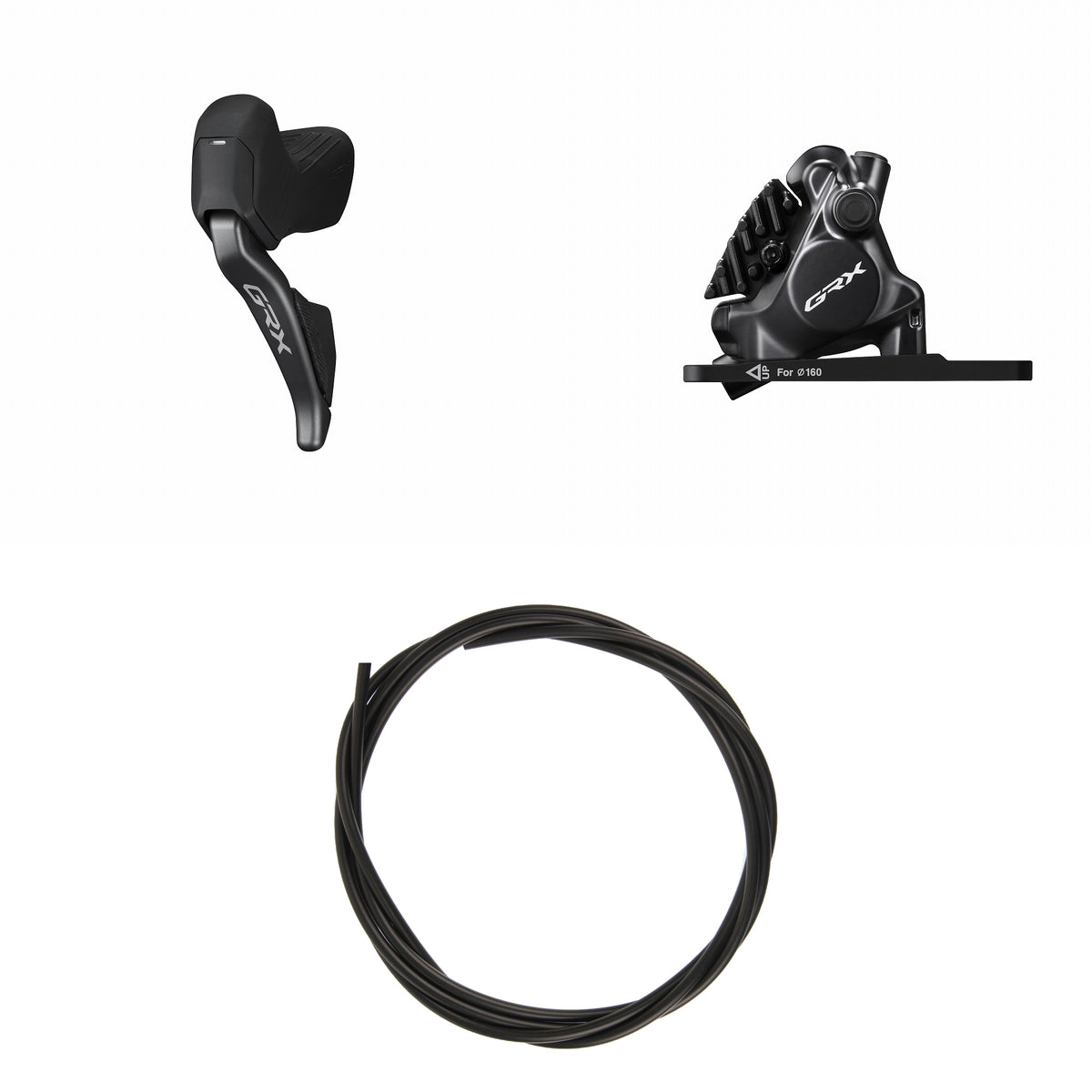 Kit Freno Disco Hidráulico Shimano GRX BR-RX820/ST-RX825 Delantero/Izquierdo Resina Aletas Adaptador 160mm Latiguillo 1000mm Negro #2