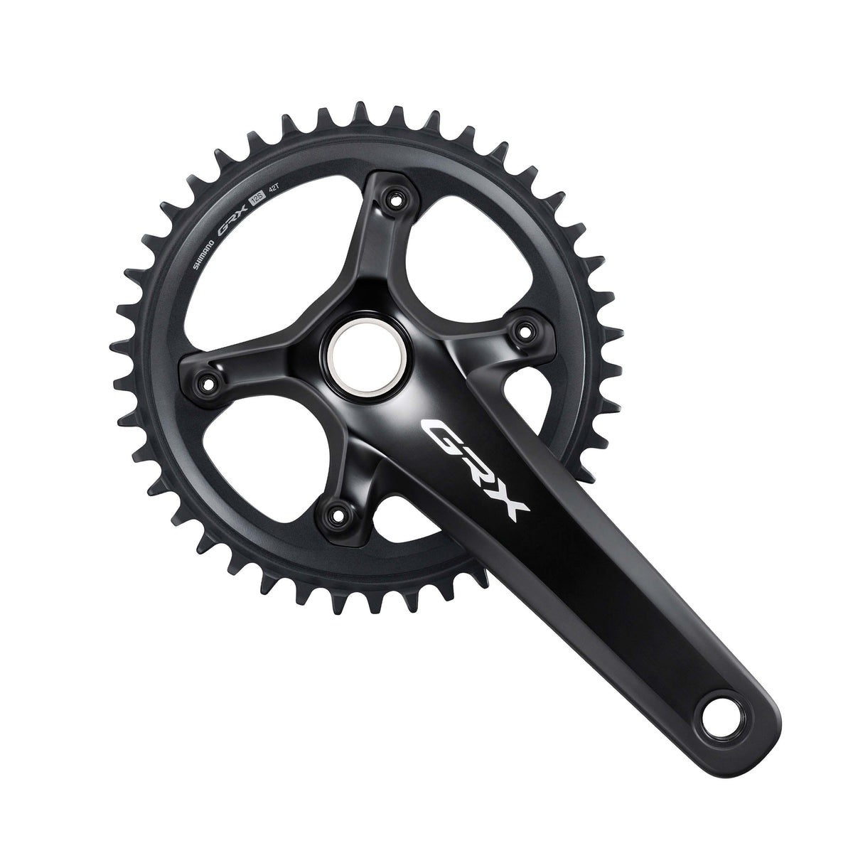 Juego Bielas/Plato Shimano GRX FC-RX820-1 Hollowtech II 42d 12v Sin Cazoletas Negro