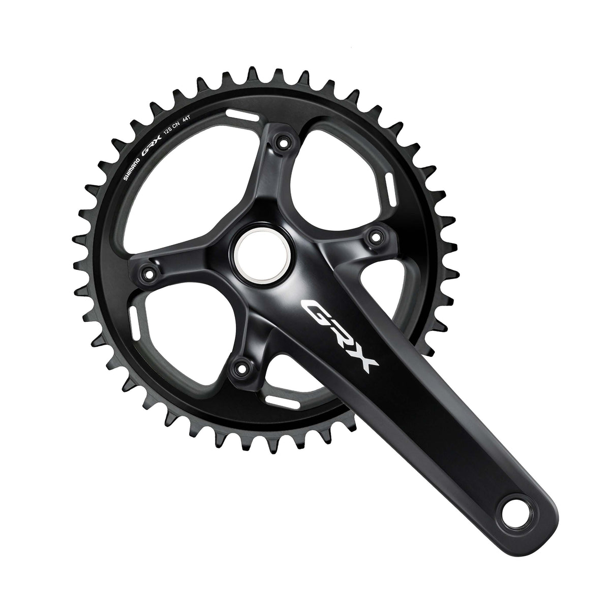 Juego Bielas/Plato Shimano GRX FC-RX820-1 Hollowtech II 44d 12v Sin Cazoletas Negro