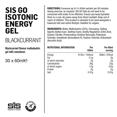 SIS GO Gel Energético Isotónico 60ml Grosella Negra #3