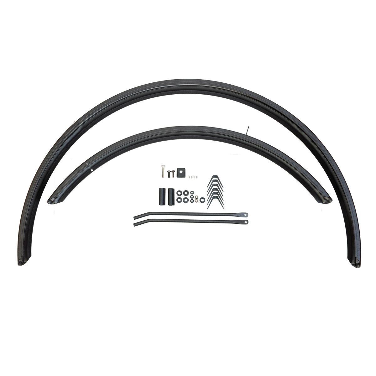Juego Guardabarros Delantero Trasero Cannondale Hebie Aluminio Negro SM/MD
